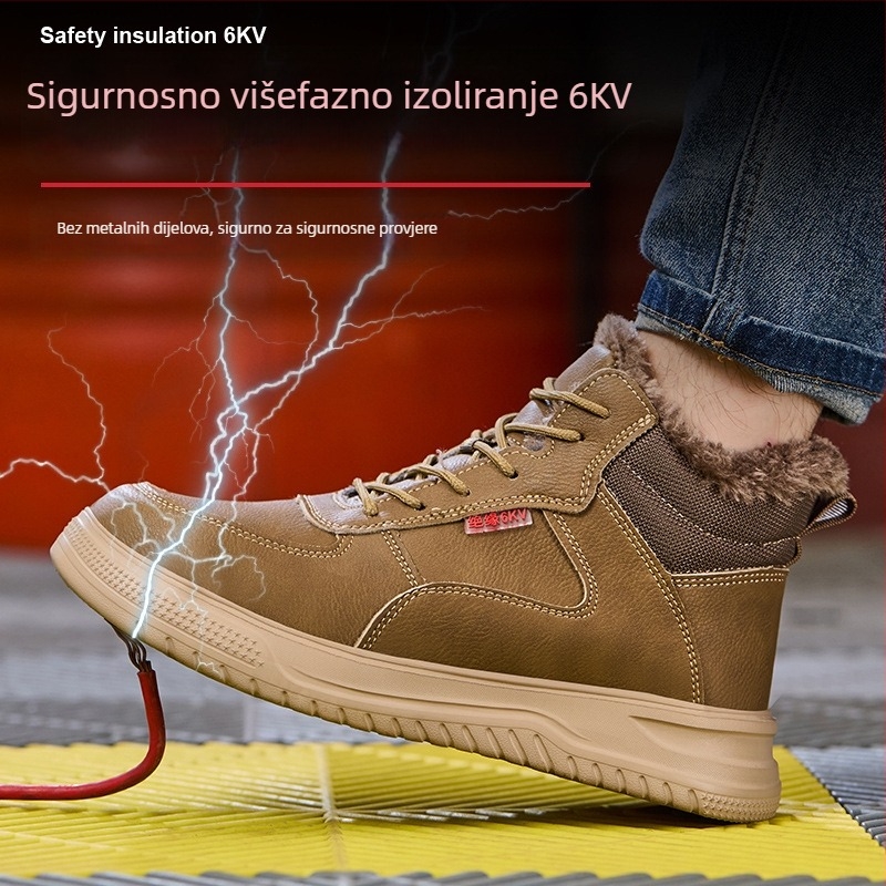 Izolirane radne cipele s mikrovlaknenom kožom, vodootporne i otporne na ulje, lagane, otporne na probijanje i udarce, niski gornji dio