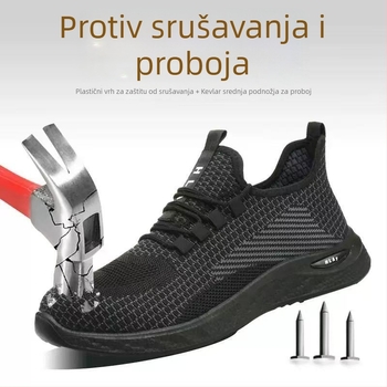 Električne sigurnosne cipele s izolacijom 10KV, zaštita od udara i probijanja, prozračan gornji dio od Fly-woven mreže, plastični vrh