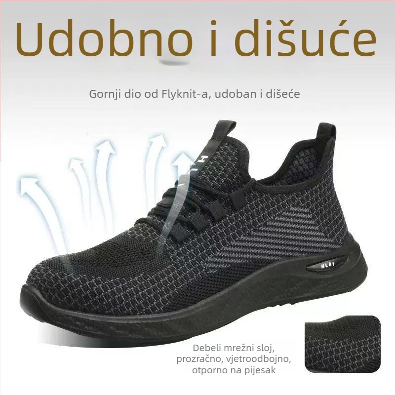 Električne sigurnosne cipele s izolacijom 10KV, zaštita od udara i probijanja, prozračan gornji dio od Fly-woven mreže, plastični vrh