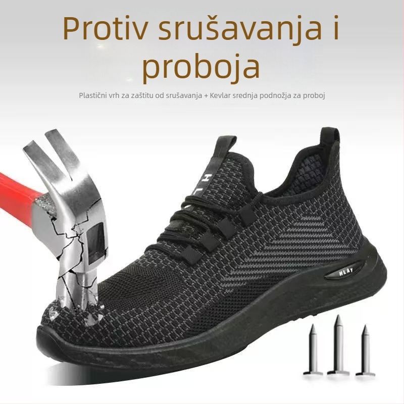 Električne sigurnosne cipele s izolacijom 10KV, zaštita od udara i probijanja, prozračan gornji dio od Fly-woven mreže, plastični vrh