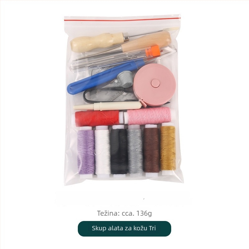 Set alata za kožne radove za ručno šivanje – DIY komplet za kožne radove sa Stitching Scissors, Leather Ruler, Awl i Thread, JP/Jinping JP796, Zhejiang, mogućnost prilagodbe