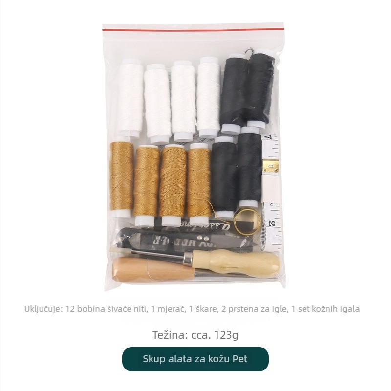Set alata za kožne radove za ručno šivanje – DIY komplet za kožne radove sa Stitching Scissors, Leather Ruler, Awl i Thread, JP/Jinping JP796, Zhejiang, mogućnost prilagodbe