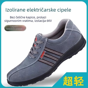 Izolirane sigurnosne cipele za električare, izolacija 6kV, goveđa koža, niski model, otporne na probijanje, protuklizne