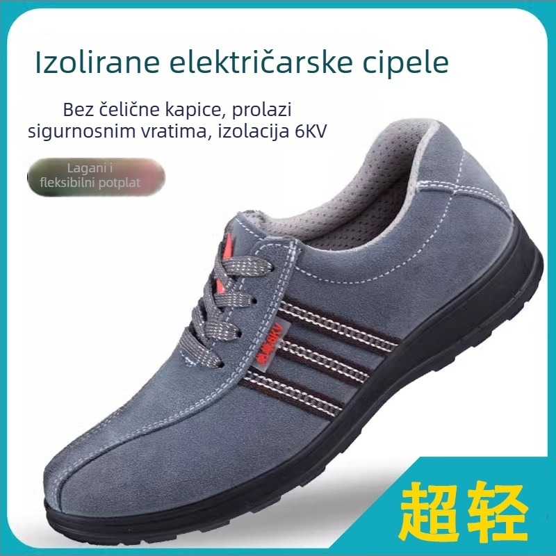 Izolirane sigurnosne cipele za električare, izolacija 6kV, goveđa koža, niski model, otporne na probijanje, protuklizne