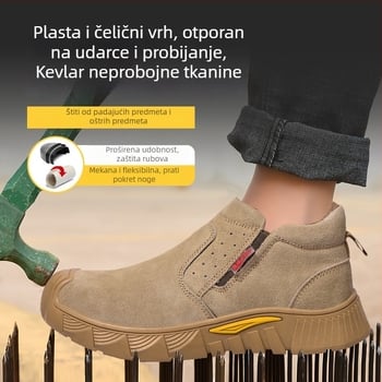 Zaštitne radne cipele s izolacijom, plastiko-čelični vrh, Kevlar ojačan, otporne na udarac i probijanje