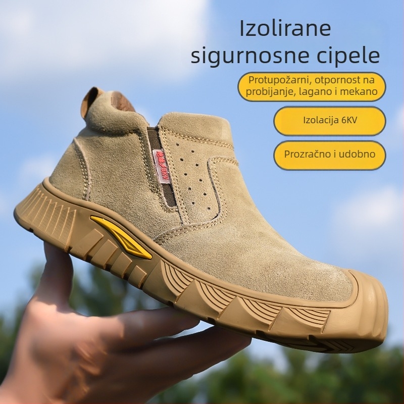 Zaštitne radne cipele s izolacijom, plastiko-čelični vrh, Kevlar ojačan, otporne na udarac i probijanje