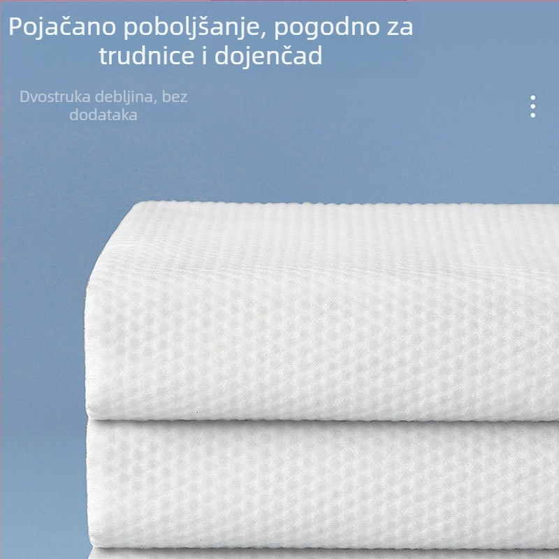 Za frizerske i kozmetičke salone – jednokratna, povećana i debela, pamuk, 80 g, brza apsorpcija 0-5s, s tiskanim logom