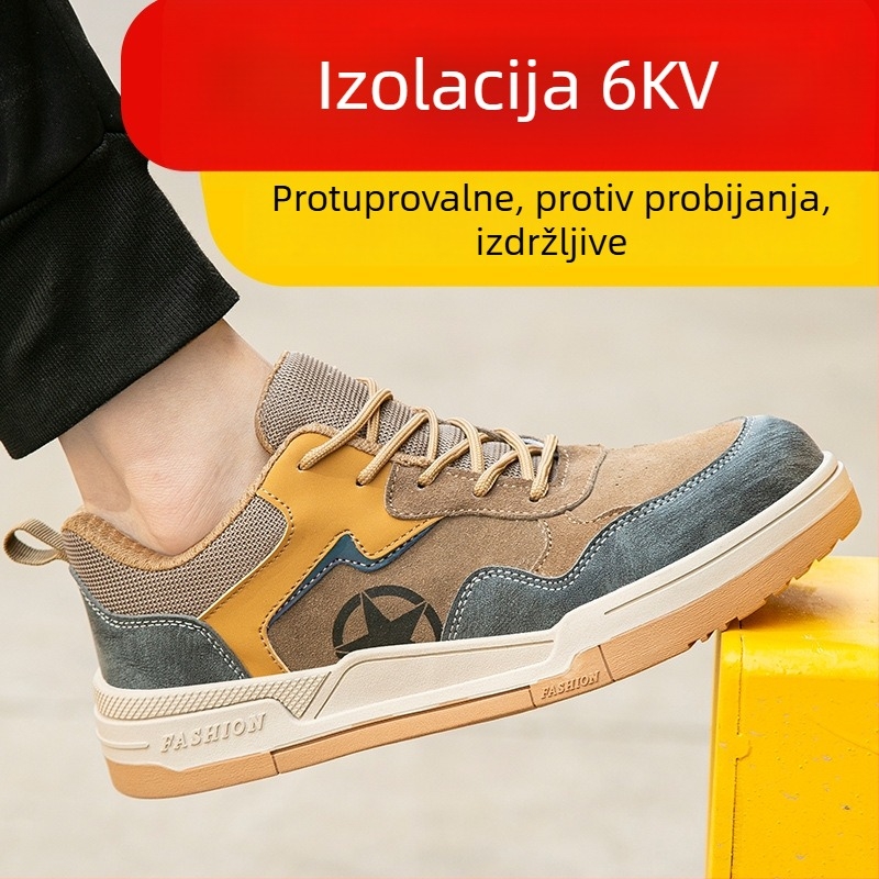 Električarska zaštitna obuća s izolacijom 6 kV – otporna na udarce, otporna na probijanje, mekana potplata, koža od suede + mikrovlakana