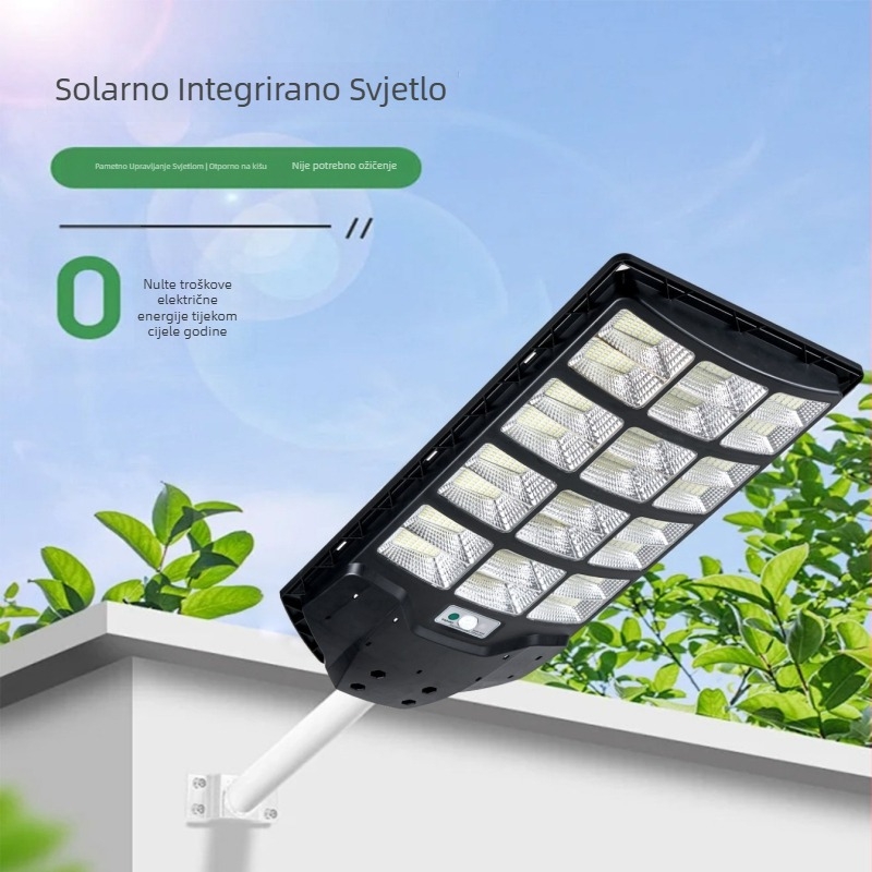 Nova ultra sjajna trostrana solarna ulična svjetiljka sa senzorom pokreta za vanjski vrt