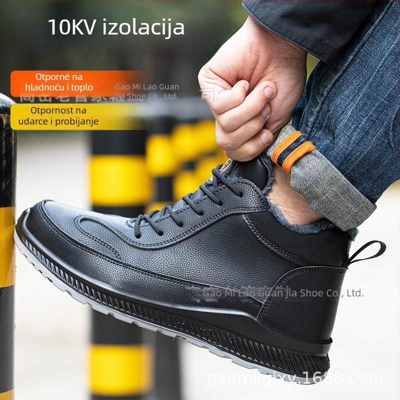 Izolirane visoke radne cipele od mikrofiber kože – zimske sigurnosne cipele