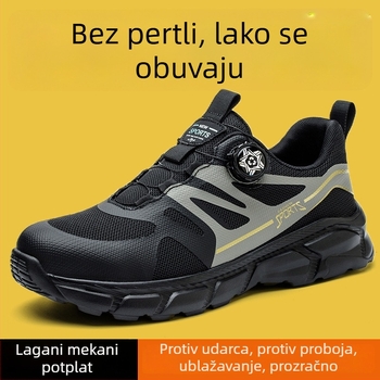 Cipele za sigurnost s čeličnim prstom, zaštita od udara i probijanja, lagana meka potplata, gornji dio od TPU mreže