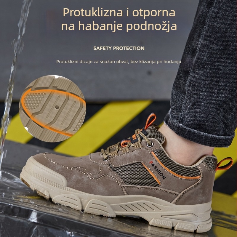 Cipele za zaštitu na radu, izolirane na 10Kv, otporne na udarce i proboje, otporne na habanje i prozračne, mikrovlakna koža + mrežasti materijal, niski kroj