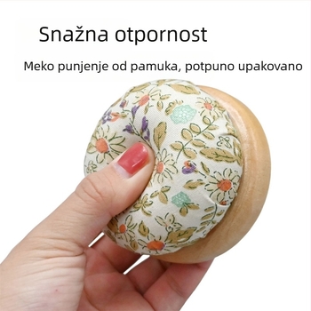 Alat za skladištenje igala za šivanje s drvenom bazom i PP pamuk držačem igala za križno šivanje (drvena baza, PP pamuk držač, skladištenje za križno šivanje, moderan stil, 40 g)