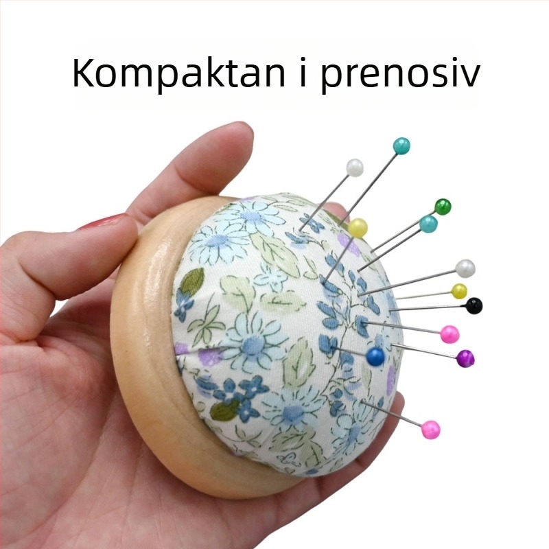 Alat za skladištenje igala za šivanje s drvenom bazom i PP pamuk držačem igala za križno šivanje (drvena baza, PP pamuk držač, skladištenje za križno šivanje, moderan stil, 40 g)