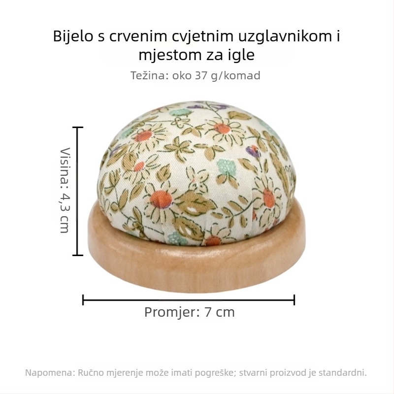 Alat za skladištenje igala za šivanje s drvenom bazom i PP pamuk držačem igala za križno šivanje (drvena baza, PP pamuk držač, skladištenje za križno šivanje, moderan stil, 40 g)
