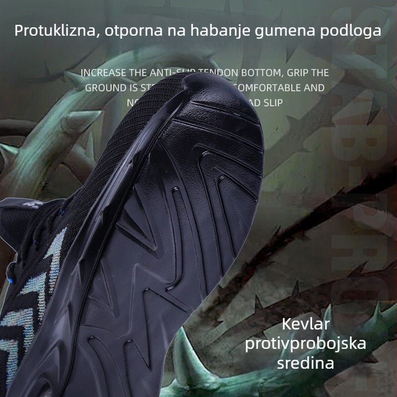 Sigurne cipele za električare, prozračne, otporne na udarce i probijanje, izdržljiva Fly-Knit tkanina, čelični prst