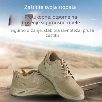 Sigurne radne cipele, otporne na udarce i probijanje, izolirane na 6KV, plastični vrh prsta, nubuk/velur gornji dio, prozračne i otporne na habanje