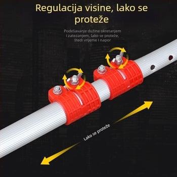 Teleskopska ručka za podrezivanje grana od aluminijske legure, čvrsta konstrukcija, višestruka namjena za dug domet