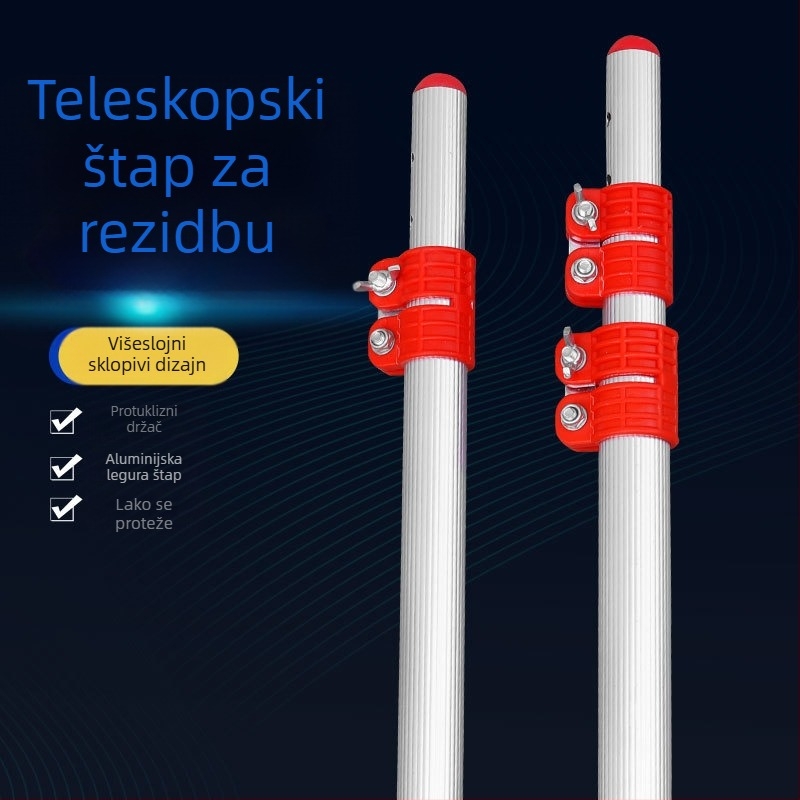 Teleskopska ručka za podrezivanje grana od aluminijske legure, čvrsta konstrukcija, višestruka namjena za dug domet