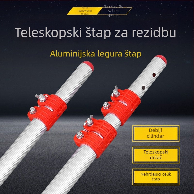 Teleskopska ručka za podrezivanje grana od aluminijske legure, čvrsta konstrukcija, višestruka namjena za dug domet