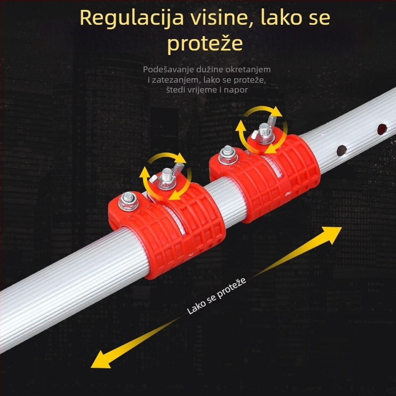 Teleskopska ručka za podrezivanje grana od aluminijske legure, čvrsta konstrukcija, višestruka namjena za dug domet
