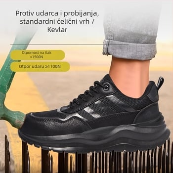 Izolirane radne cipele s zaštitom od udara i probijanja, Kevlar srednji sloj, prozračni Fly-knit gornji dio, čelični vrh