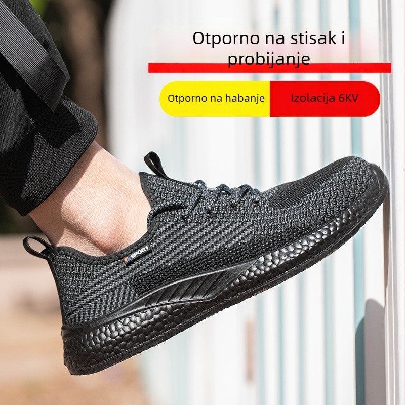 Sigurne radne cipele, 6 kV izolacija, otporne na udarce i probijanje, izdržljive i prozračne, čelični vrh