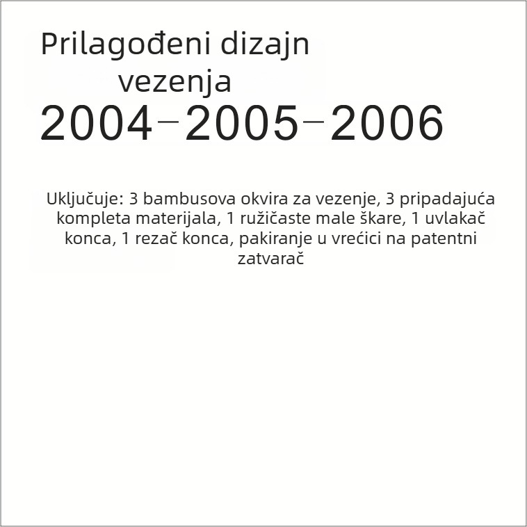 Set materijala za vez DIY, europsko 3D vezenje, 3-dijelni set