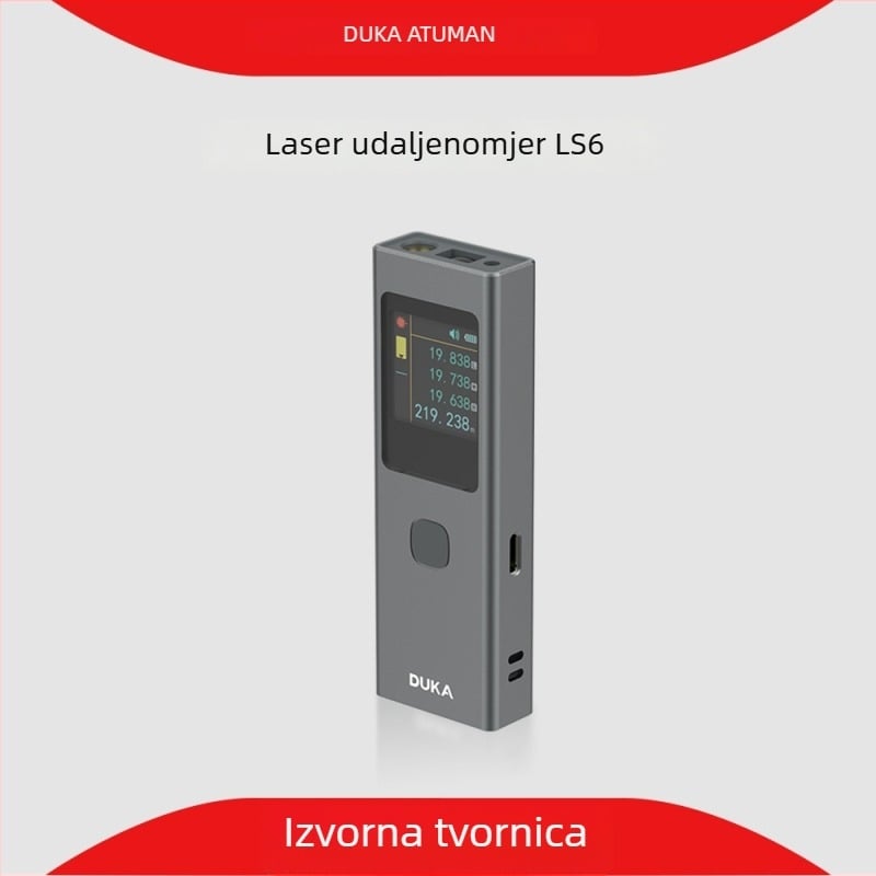 Duke LS6 laserski daljinomjer – visoka preciznost mjerenja površine i kuta, infracrveni senzor, digitalni zaslon