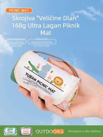Mini piknik podloga od Oxford materijala, 170 g, za 2–6 osoba, vodootporna i otporna na pijesak, sklopiva