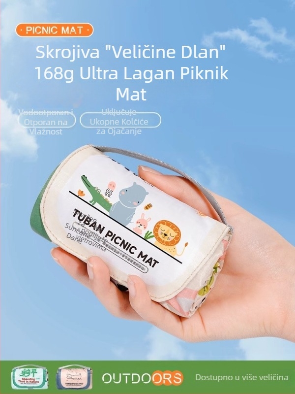 Mini piknik podloga od Oxford materijala, 170 g, za 2–6 osoba, vodootporna i otporna na pijesak, sklopiva