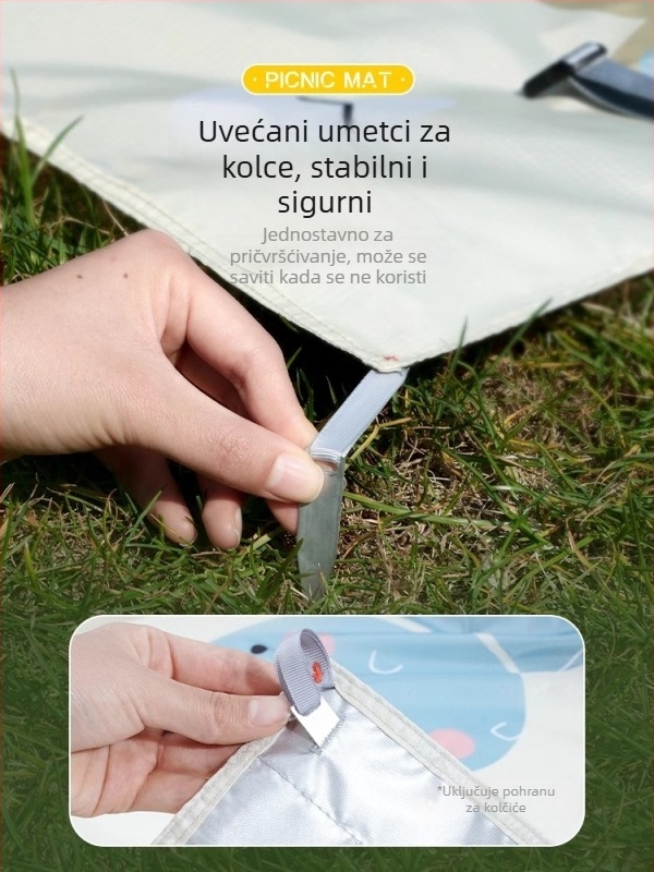 Mini piknik podloga od Oxford materijala, 170 g, za 2–6 osoba, vodootporna i otporna na pijesak, sklopiva