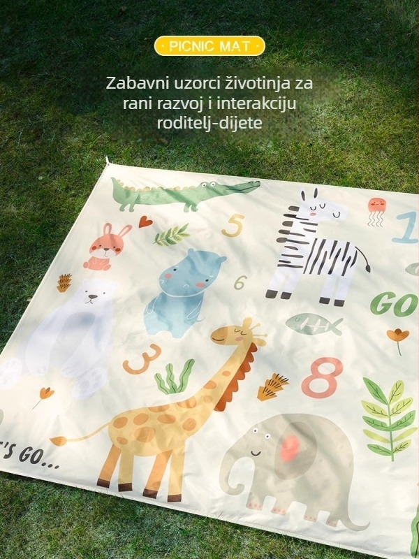 Mini piknik podloga od Oxford materijala, 170 g, za 2–6 osoba, vodootporna i otporna na pijesak, sklopiva