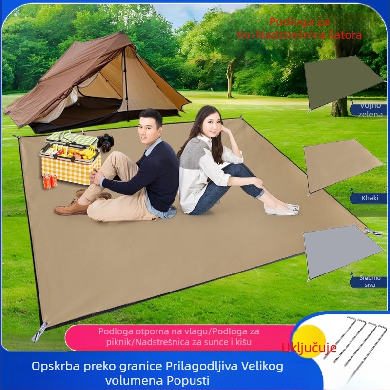 Vanjska podloga od Oxford platna za kampiranje i piknik, otporna na vlagu, prijenosna, sklopiva, otporna na habanje, debela i vodootporna