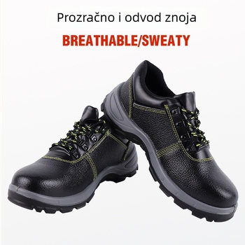 Zaštitne radne cipele s čeličnim prstom, otpornost na udarce i probojavanje, mikrovlaknena koža, visok gornji dio