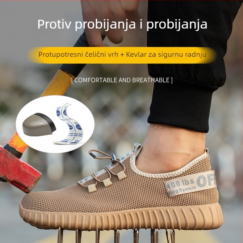 Feihuang Industrijske sigurnosne cipele — prozračni mrežasti gornji dio, čelična prstna zaštita, otporne na udarce i probijanje, nizak kroj, otporne na probijanje, pogodne za petrohemiju, rudarstvo, građevinarstvo i strojogradnju