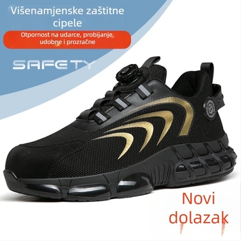 Sigurne radne cipele s zaštitom od lomljenja i probijanja, prozračni mrežasti gornji dio, izdržljive, mekana potplata