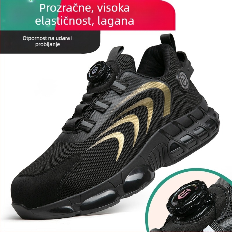 Sigurne radne cipele s zaštitom od lomljenja i probijanja, prozračni mrežasti gornji dio, izdržljive, mekana potplata