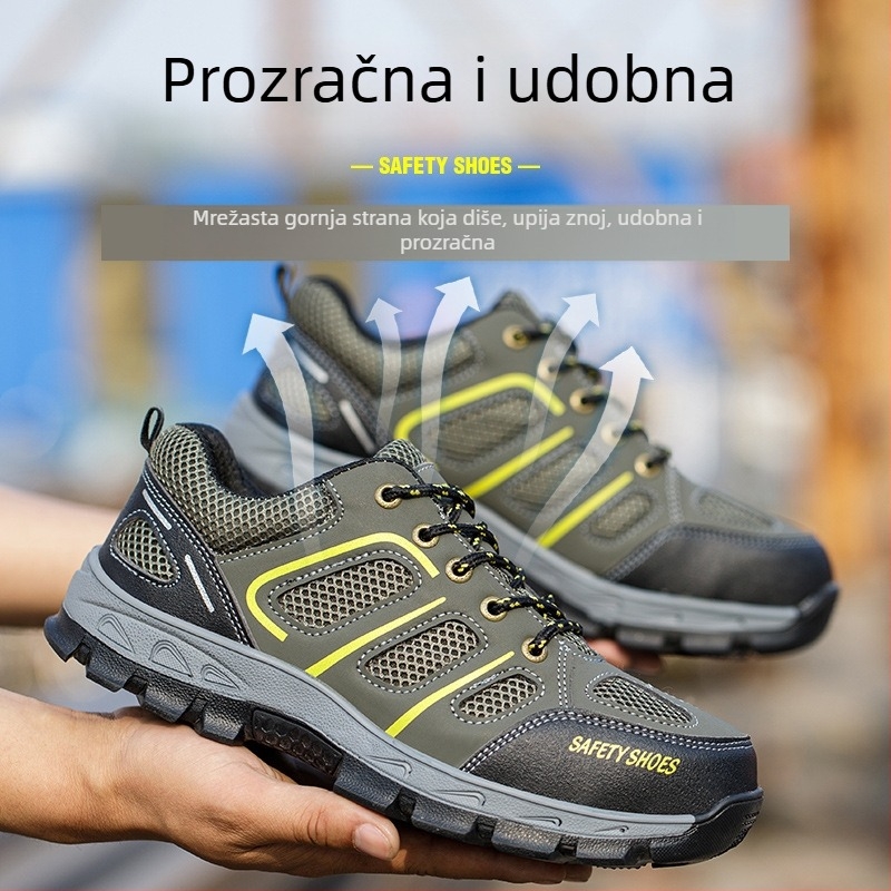 Sigurne radne cipele za muškarce i žene s čeličnom prstom – prozračne, otporne na udarce, otporne na probijanje, otporne na habanje
