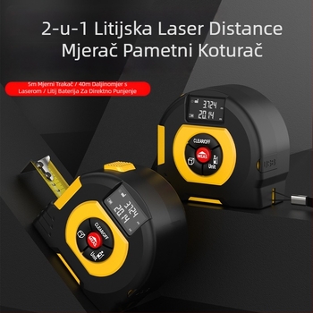 Hongsheng Craftsman Core 2-u-1 laserski mjerač udaljenosti i mjerač laserskom trakom, napajanje litijskom baterijom, za unutarnju dekoraciju, serija Rangefinder
