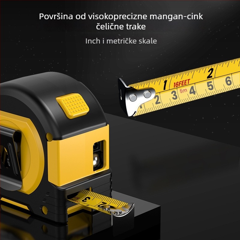 Hongsheng Craftsman Core 2-u-1 laserski mjerač udaljenosti i mjerač laserskom trakom, napajanje litijskom baterijom, za unutarnju dekoraciju, serija Rangefinder
