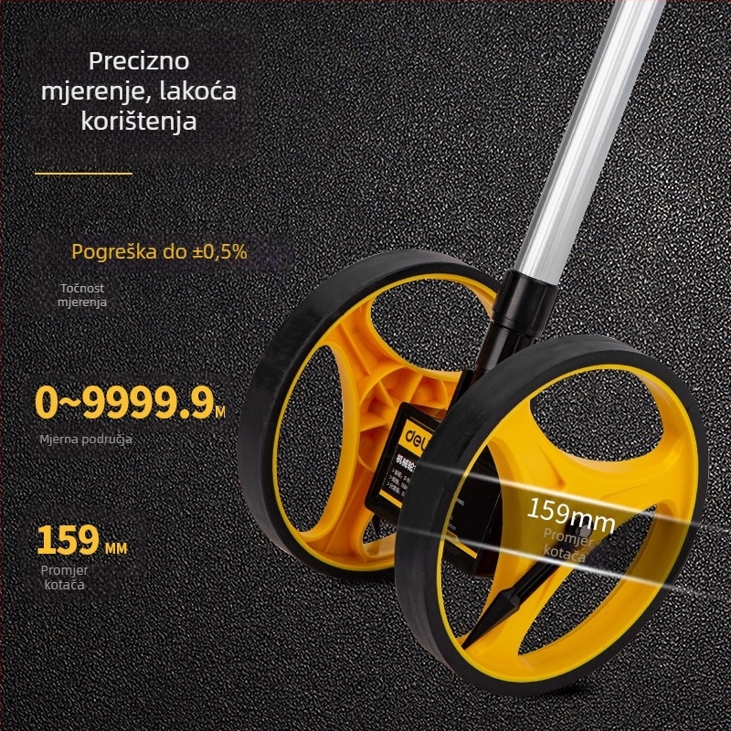 Deli ručni mjerač udaljenosti DL330062, raspon mjerenja 099999.9m, točnost 5%mm