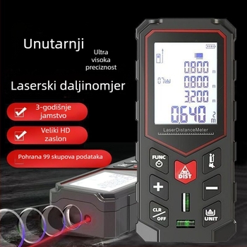 Infračerni ručni laserski mjerač udaljenosti – visoka preciznost, višenamjenski elektronički mjerni alat za mjerenje prostorija