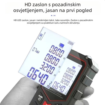 Infračerni ručni laserski mjerač udaljenosti – visoka preciznost, višenamjenski elektronički mjerni alat za mjerenje prostorija