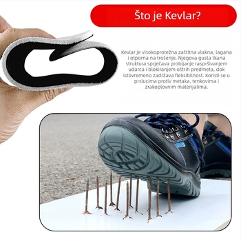 Cipele za zaštitu od udara i probijanja, antistatične, prozračne, otporne na habanje, materijal: koža lychee + PU potplat (Tip: anti-smash i anti-puncture; Materijal: koža lychee + PU potplat)