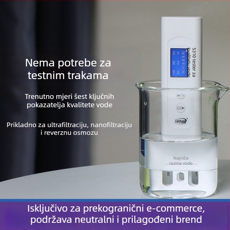 Linshang LS310 više-parametarski analizator kvalitete vode – rasponi COD/TOC i UV275, razlučivost COD/TOC 0,01 mg/L, UV275 0,001 AU/cm, napajanje 2x AA baterije