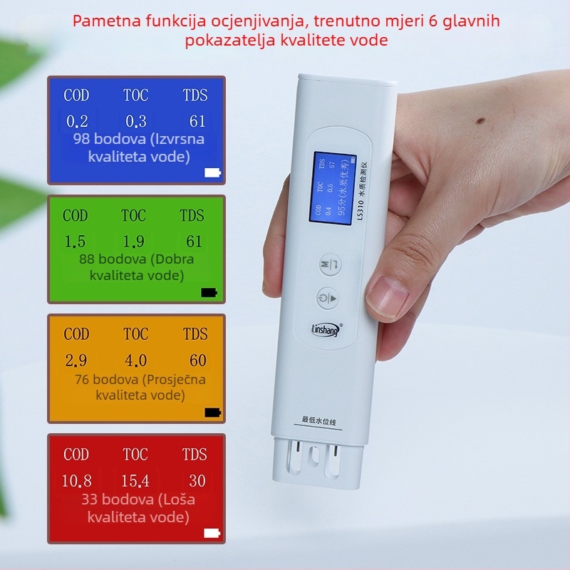 Linshang LS310 višenamjenski analizator kvalitete vode s otopljenim kisikom, raspon 0-100, rezolucija 0.01, napajanje 1.5Vx2