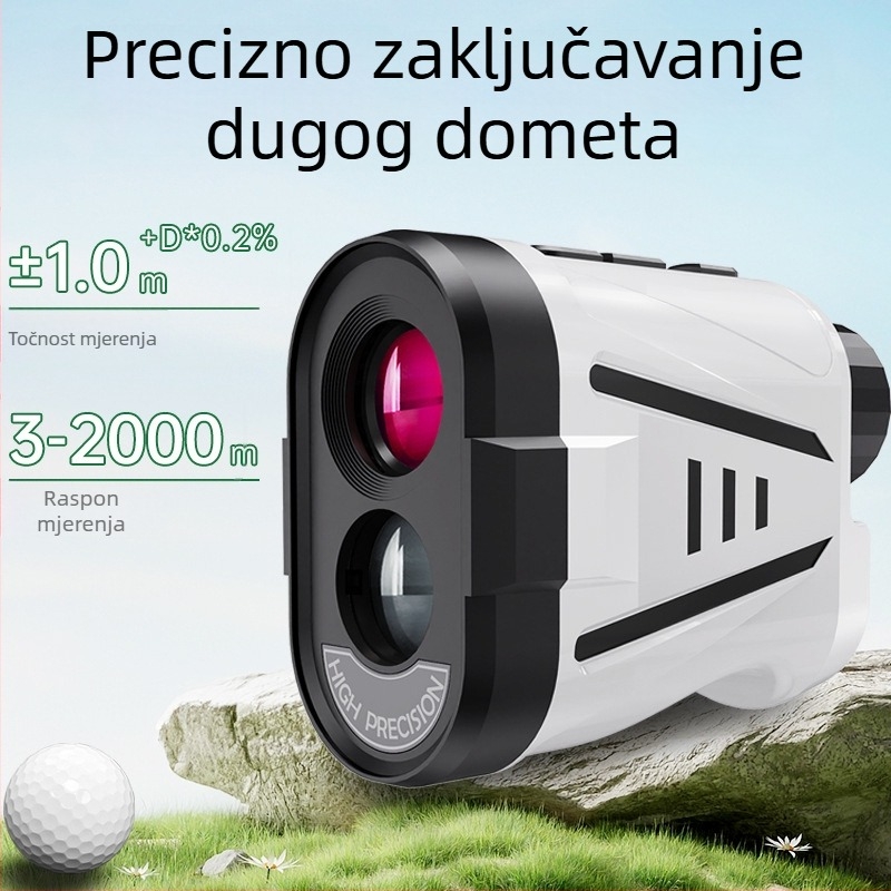 GR01-1800 Golf laser daljinomjer s teleskopom, višenamjensko mjerenje visine i kuta u stvarnom vremenu