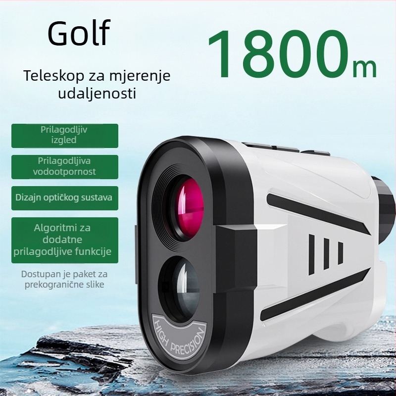 GR01-1800 Golf laser daljinomjer s teleskopom, višenamjensko mjerenje visine i kuta u stvarnom vremenu