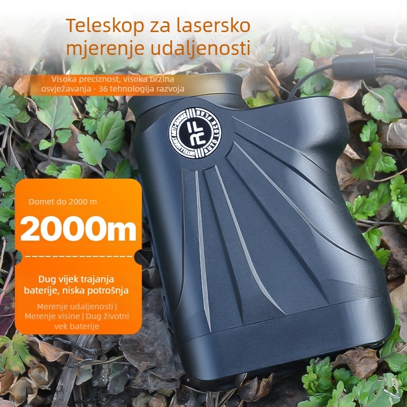 Golf daljinomjer s kompenzacijom nagiba – ručni, za vanjsku upotrebu, visoko precizan laserski teleskop za mjerenje